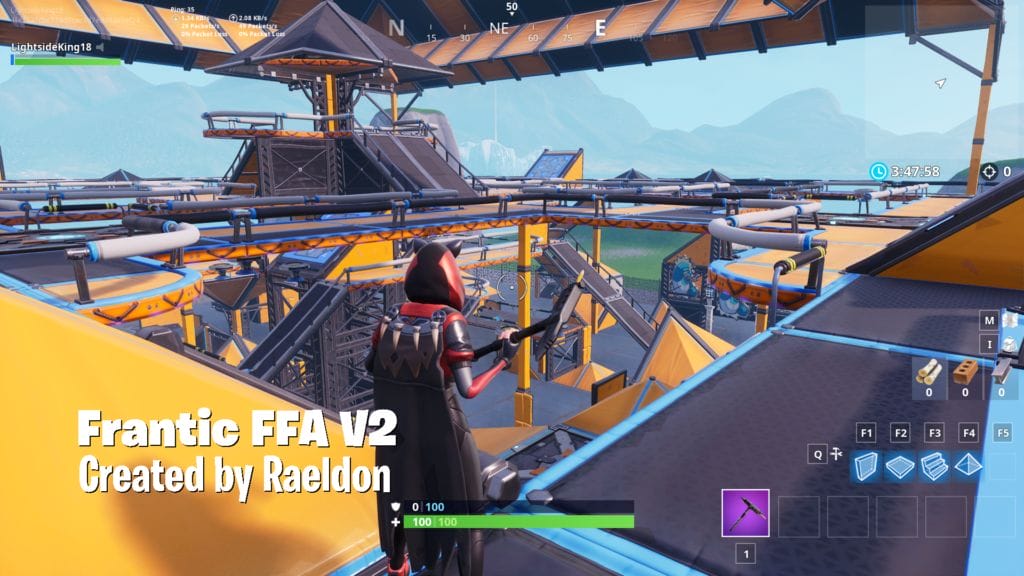 Frantic FFA V2 Large Outdoors [Raeldon] Fortnite Creative Map Code