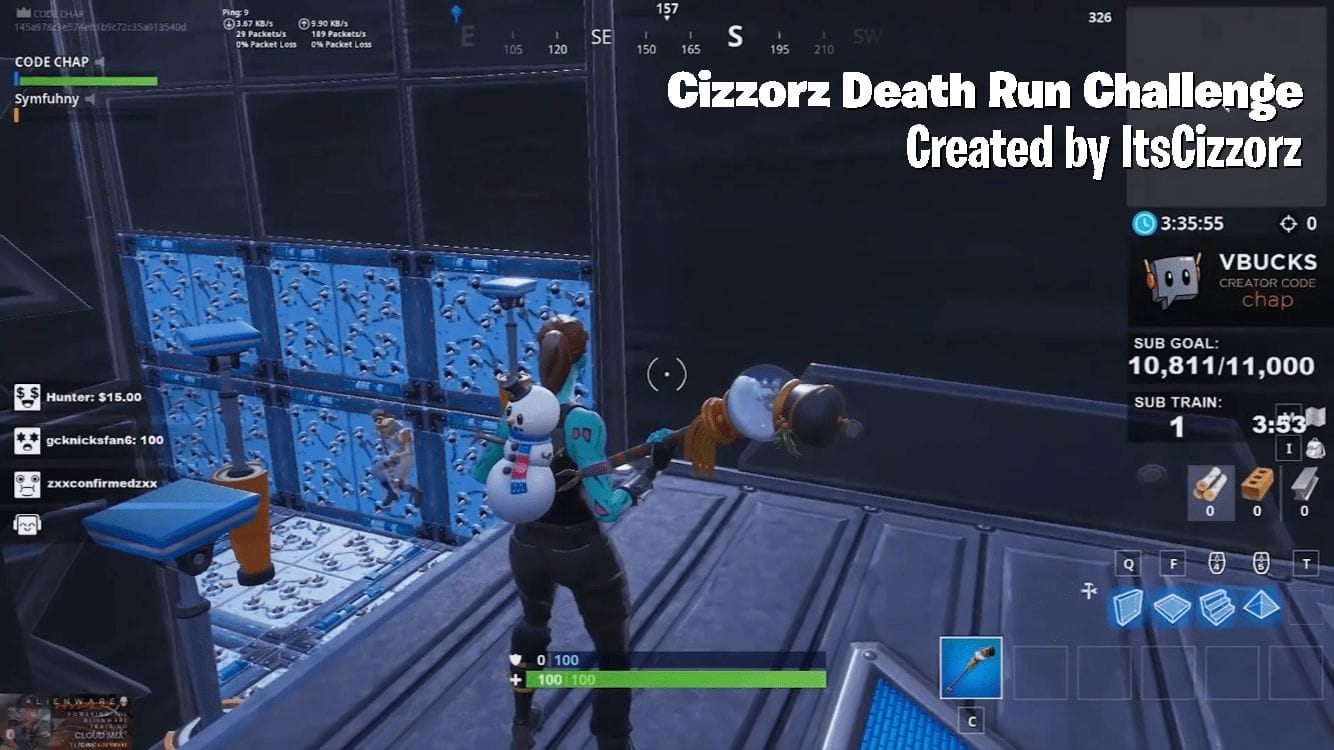 Cizzorz Death Run Challenge Itscizzorz Fortnite Creative Map Code