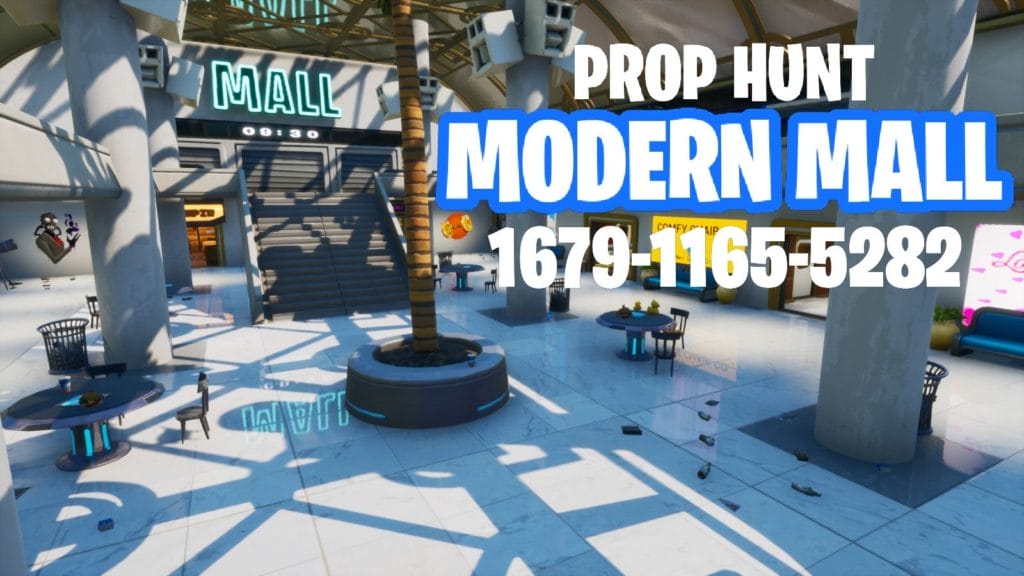 "Prop Hunt Modern Mall" Island by regirom Fortnite Creative Map Code